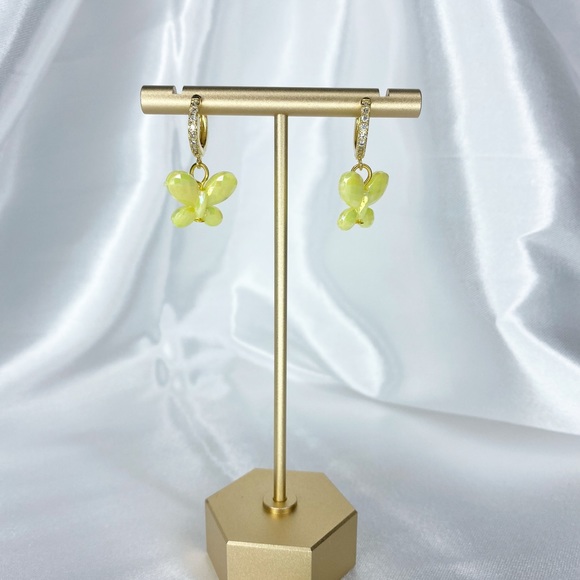 PICK YOUR COLOR! Opaque Acrylic Small Butterfly Earrings - Picture 3 of 6